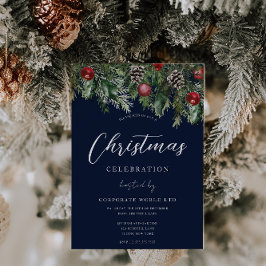 Convites Blue Office Corporate Christmas Party