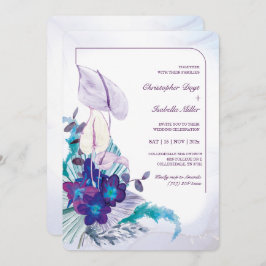 Convites Blue Orchid e Calla Lily Wedding