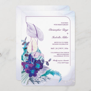 Convites Blue Orchid e Calla Lily Wedding