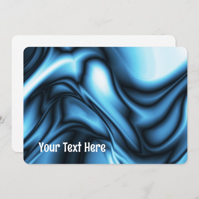 Convites Blue Silk (Frente/Verso)