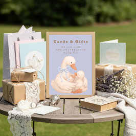 Convites Blue Silly Goose Cards and Gifts Table Sign 
