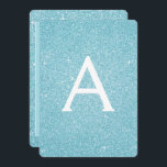 Convites Blue Sparkle Glitter Doce Dezesseis Aniversário<br><div class="desc">Brilho Azul Brilhante Doce Dezesseis Monogramas Nome e Convite de aniversário Inicial. Este convite é perfeito para a Festa de aniversário Sparkle Glitter Sweet 16 que está a tentar comemorar em Teal ou Aqua Blue.</div>