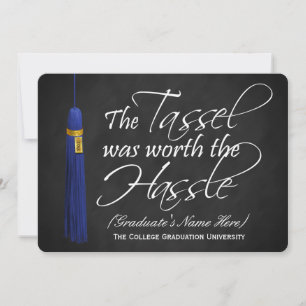 Convites Blue Tassel Worth the Hassle Formandos