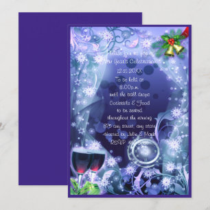 Convites Blue The Clock Ataca 12 Festa de Ano Novo