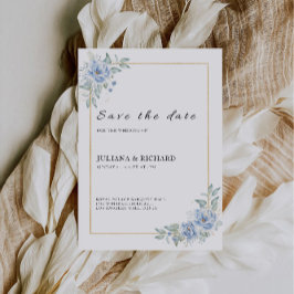 Convites Blue Wedding Save the Date Modelo