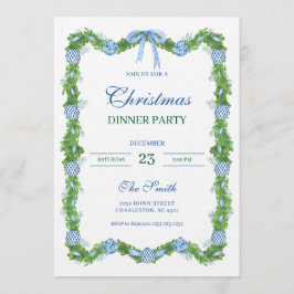 Convites Blue & White Chinoiserie Garland Grandmillennial