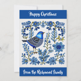Convites Blue & White Scandi inspirou arte popular editável