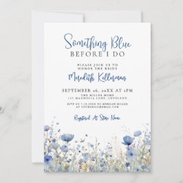 Convites Blue Wildflower Floral Bridal Shower