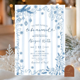 Convites Blue Winter Snow in Love Bridal Shower