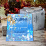 Convites Blue Winter Wonderland Corporate Xmas Party<br><div class="desc">Design de convite de festas de corporação de Natal personalizado com flocos de neve, bolhas de Enfeites de natal, faíscas e luzes em um fundo azul. O texto é totalmente personalizável. Para alterá-la, use a opção Personalizar. Para obter mais alterações, como alterações na fonte, cor da fonte ou layout de...</div>