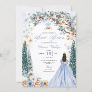 Convites Blue Winter Wonderland Snowflake Swedezesseis