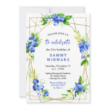 Blueberries and Foliage Birthday