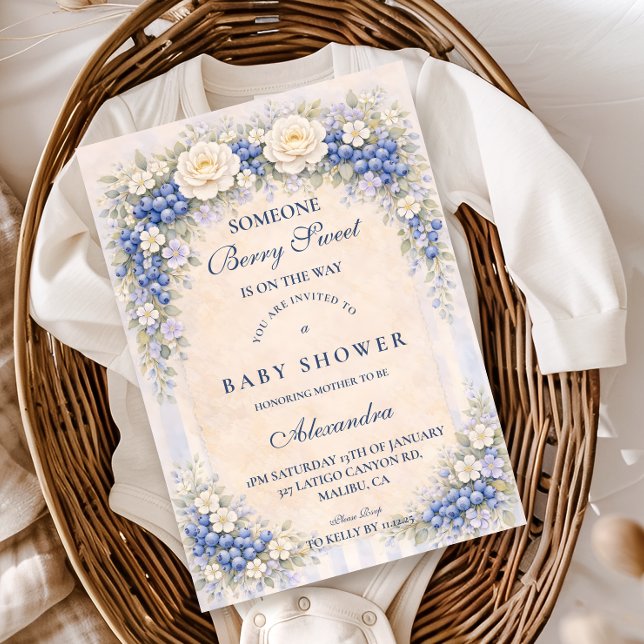 Convites Blueberry Cottage Garden Baby Shower (Criador carregado)