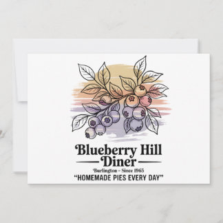 Convites Blueberry Hill Diner
