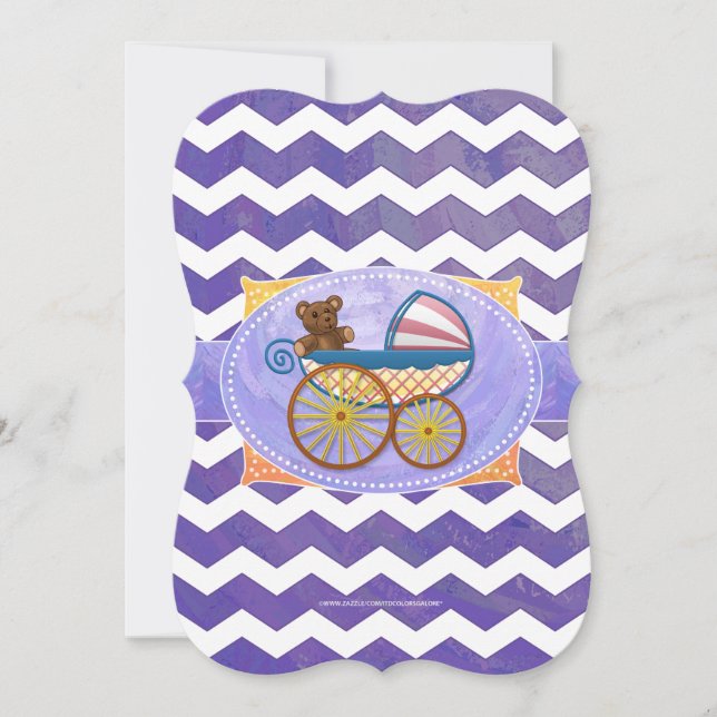 Convites Blueberry Smear Baby Study (Frente)