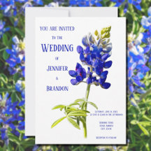 Bluebonnet Floral em Branco, Casamento