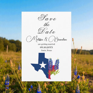 Convites Bluebonnets Floral Azul Casamento Rústico Texas