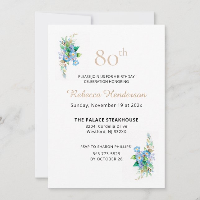 Convites Blues Celestiais (Frente)