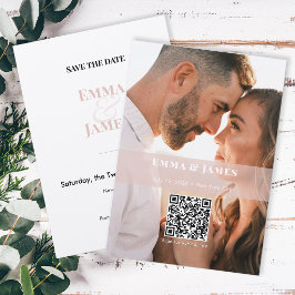 Convites Blush Ampersand Foto Salve o Dia | Casamento