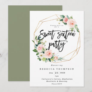 Convites blush and greenery Boho Moderno 16