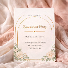 Convites Blush Arch Engagement Style Invitation