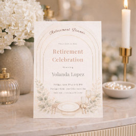 Convites Blush Arch Retirement Invitation