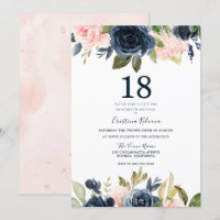 Blush Botânico Moderno e Marinho Floral 18º Aniver