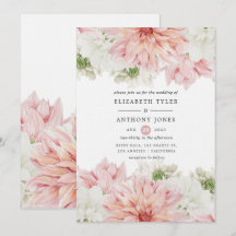 Blush Dahlias Floral Wedding