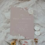 Convites Blush & Dusty Pink Doce Dezesseis 16º Aniversário<br><div class="desc">Blush & Dusty Pink Sweet 16 16 Aniversário Convite Mais Quinceanera na nossa loja Ver coleção correspondente na nossa Loja de Nest e Niche</div>