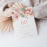 Convites Blush Dusty Rosa Floral 60ª Festa de aniversário<br><div class="desc">Blush Dusty Rosa Floral 60ª coleção de correspondência de Convites de aniversário em Niche e Nest store.</div>