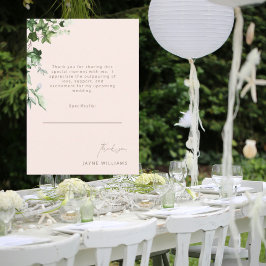 Convites Blush e Dourada Mensagem Ivy Chá de panela Obrigad