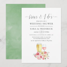 Convites Blush e Sage Green Floral Brejam antes do I dos