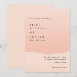 Convites Blush Elegante Clássico Moderno Salve a Data