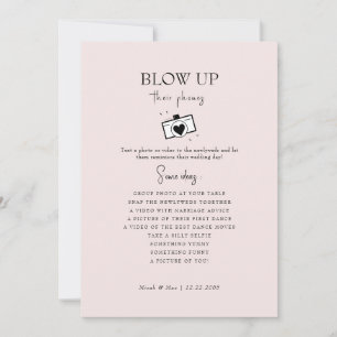 Convites Blush Explode sua Recepção de casamento de telefon