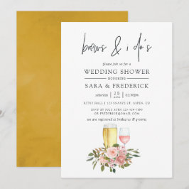 Convites Blush Floral e Douradas Brechas antes do I Do