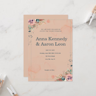 Convites Blush Floral Save-the-Date