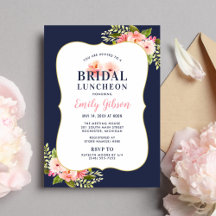Blush Floral Watercolor Marinho Bridal Lunchee
