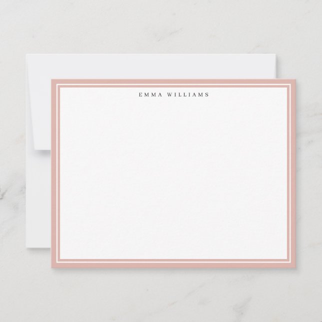 Convites Blush Frame Note Card (Frente)