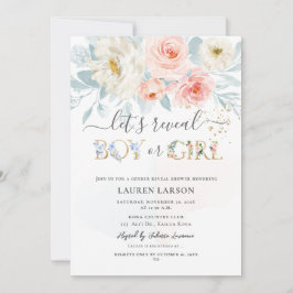 Convites Blush H2 do ArtsApp+Rosas Azuis Chá de Revisão de 