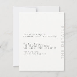 Convites Blush Modern Enclosure Card