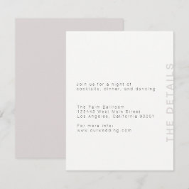 Convites Blush Modern Enclosure Card
