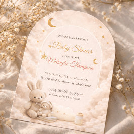 Convites Blush Moon Bunny Invitation