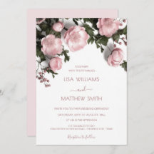 Blush Pink 3D Roses Cottagecore Wedding