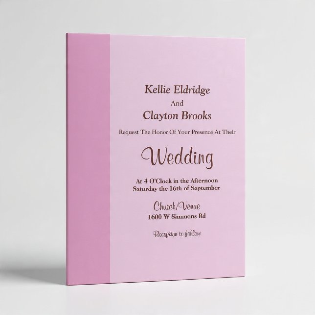 Convites Blush Pink Bar Wedding Invitation (Criador carregado)