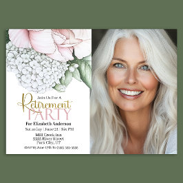 Convites Blush Pink Peony Retirement Party Invitation