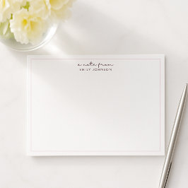 Convites Blush Pink Stripe Minimalist a Note From Flat Note