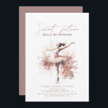 Convites Blush Pink Watercolor Ballerina Sweet 16 Aniversár<br><div class="desc">Blush Pink Watercolor Ballerina Sweet 16 Aniversário Convite</div>