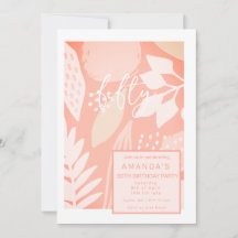 Blush Pinks Nature 50th Birthday Invite