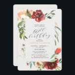 Convites Blush Red Floral 60th Festa de aniversário surpres<br><div class="desc">Uma elegante tomada para um 60º convite de festas surpresa. Design apresenta um quadro pintado à mão com flores pinceladas e vermelhas com eucalipto e outros verdes. Personalize usando os campos modelo fornecidos. Se precisar de ajuda ou de peças adicionais, entre em contato comigo (Maria) usando o botão de contato...</div>