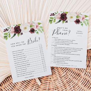 Convites Blush Romance - Jogo de Chá de panela de Lado Dupl